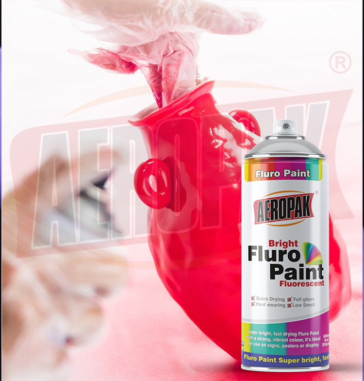 Aeropak Fluorescent Paint Pink Aerosol Spray Paint