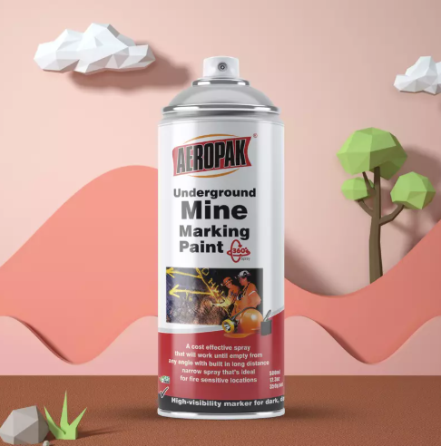 Image showing bright, durable marking paint applied to a road surface for clear, temporary marking in construction or traffic zones.